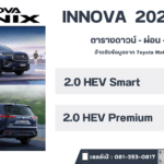 ราคา Toyota Innova Zenix 2023 ตารางดาวน์-ผ่อน เทียบสเปค