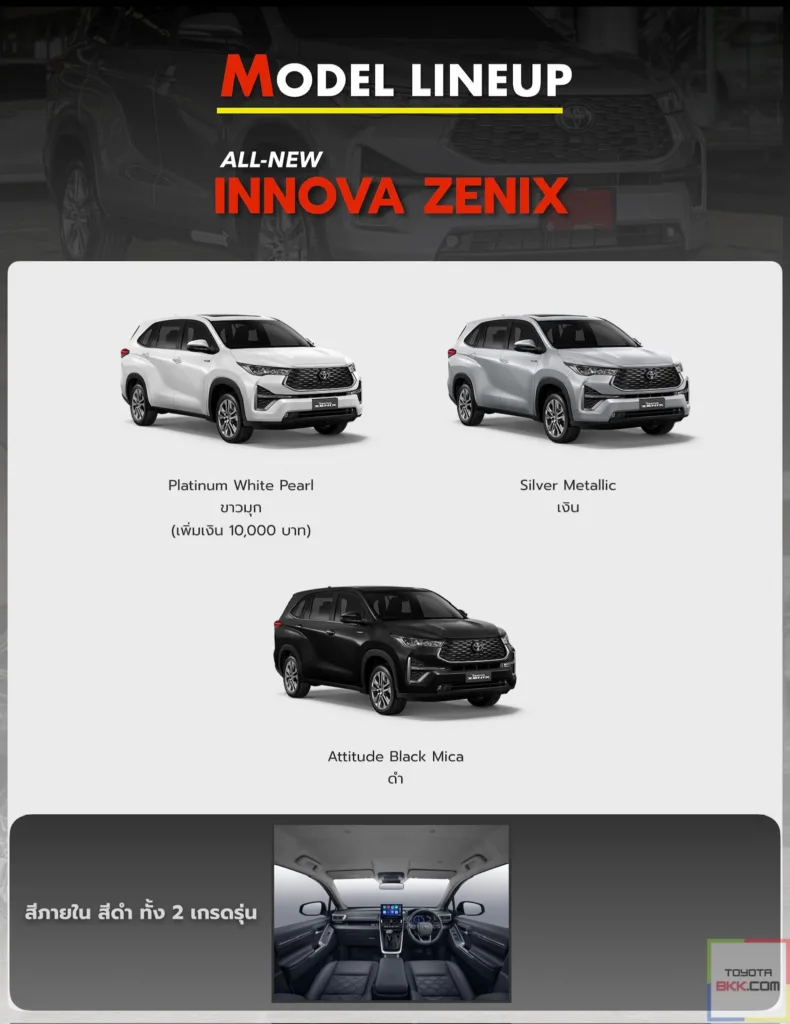innova zenix มีกี่สี